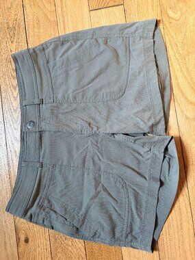 prAna Gray Hiking Outdoor Travel Shorts Women's Size 8